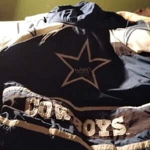 Cowboys Blue and White Bomber Jacket